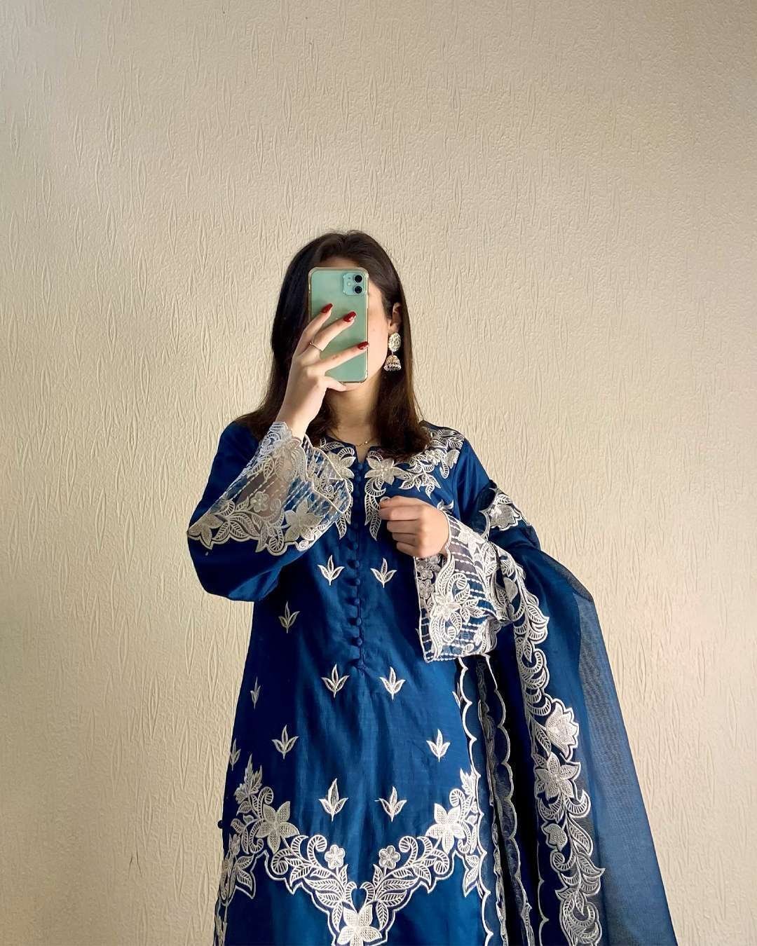 02.jpg Silken Aura: Raw Silk 3 Piece Stitched Dress - Image 1