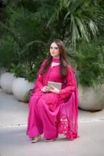 Fuchsia Pink Croshia Net Stitched - Image 3