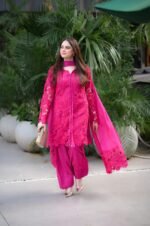 Fuchsia Pink Croshia Net Stitched - Image 4