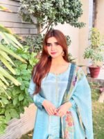 RJF054 Stitched Light Blue 3pc with potli