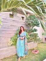 RJF054 Stitched Light Blue 3pc with potli - Image 4