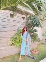 RJF054 Stitched Light Blue 3pc with potli - Image 5