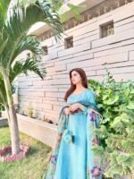 RJF054 Stitched Light Blue 3pc with potli - Image 7