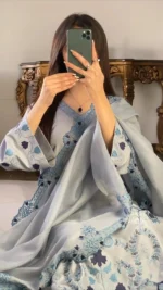 Timeless Grey Blue Elegance Stitched - Image 4