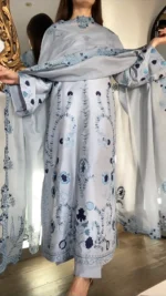 Timeless Grey Blue Elegance Stitched - Image 3