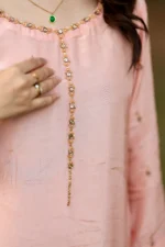 RJF054 Stitched Peach 3pc with potli - Image 6