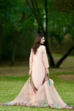 RJF054 Stitched Peach 3pc with potli - Image 3