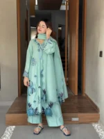 Mint Green Elegant & Classy Stitched