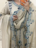 Timeless Beige Ivory Elegance Stitched - Image 9