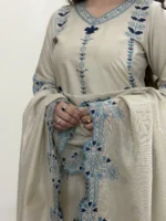 Timeless Beige Ivory Elegance Stitched - Image 6