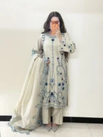 Timeless Beige Ivory Elegance Stitched