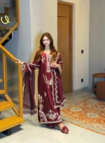 Mehroon Elegant & Classy Stitched Unstitched - Image 3
